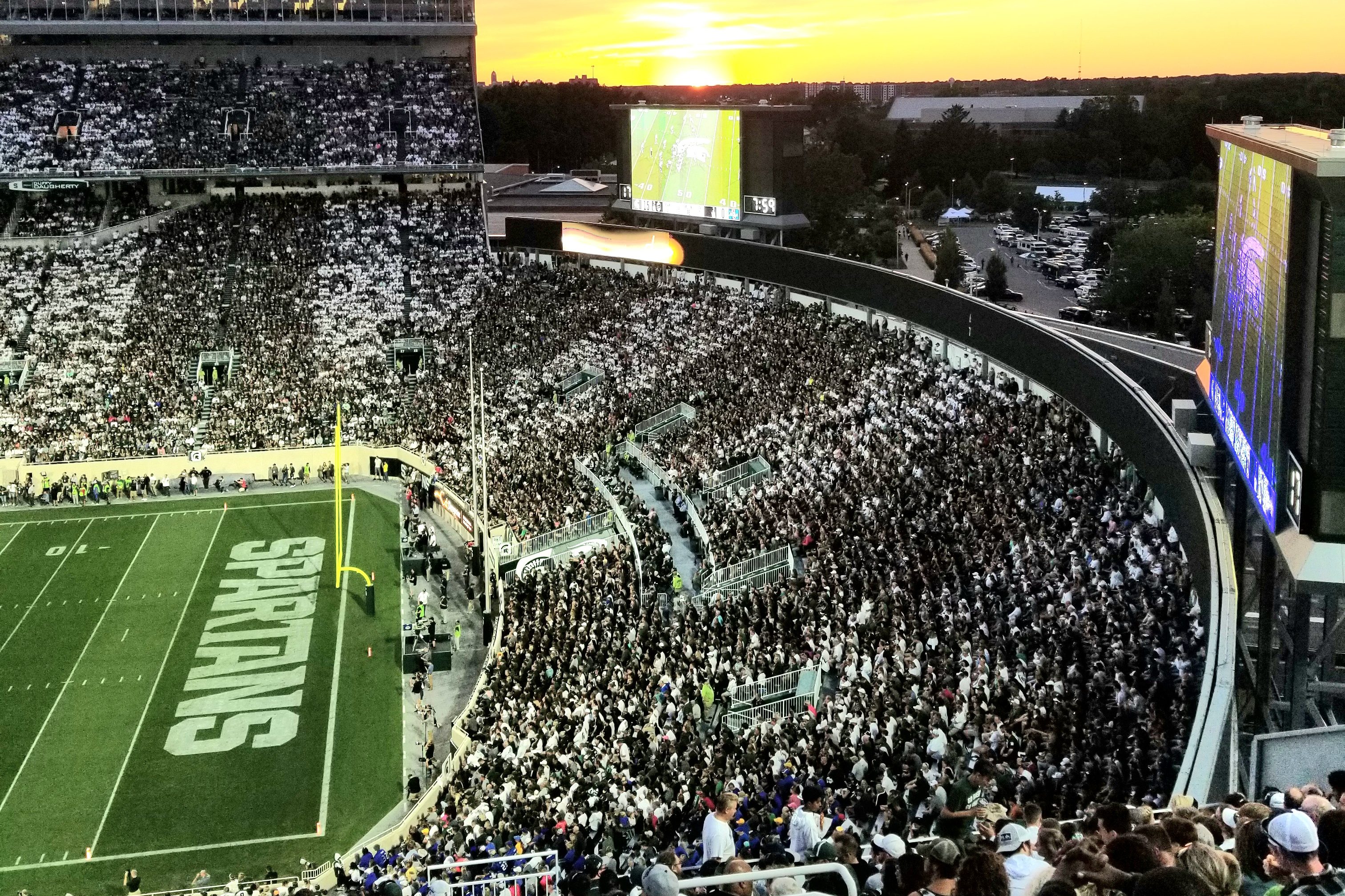 Michigan State Spartan Stadium in East Lansing, MI