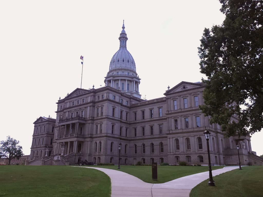 Michigan State Capital building in Lansing, Michigan