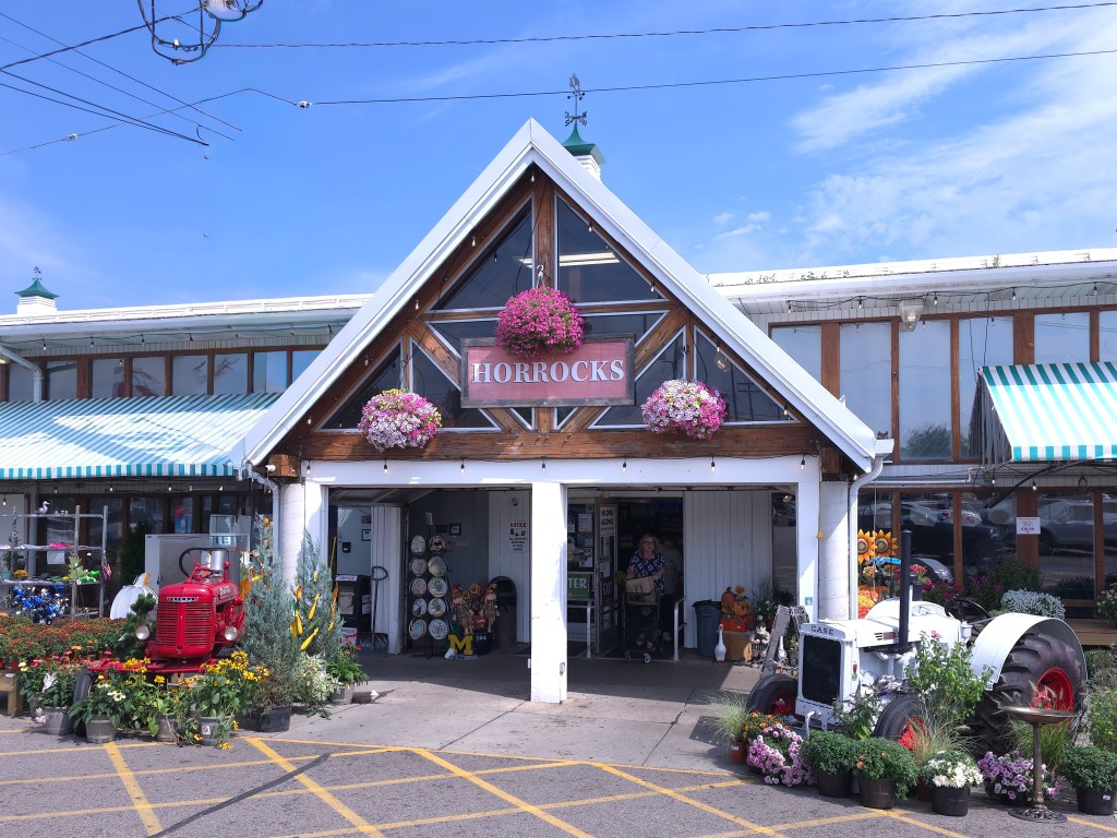 Entrance to Horrocks Farm Market in Delta Township, Michigan
